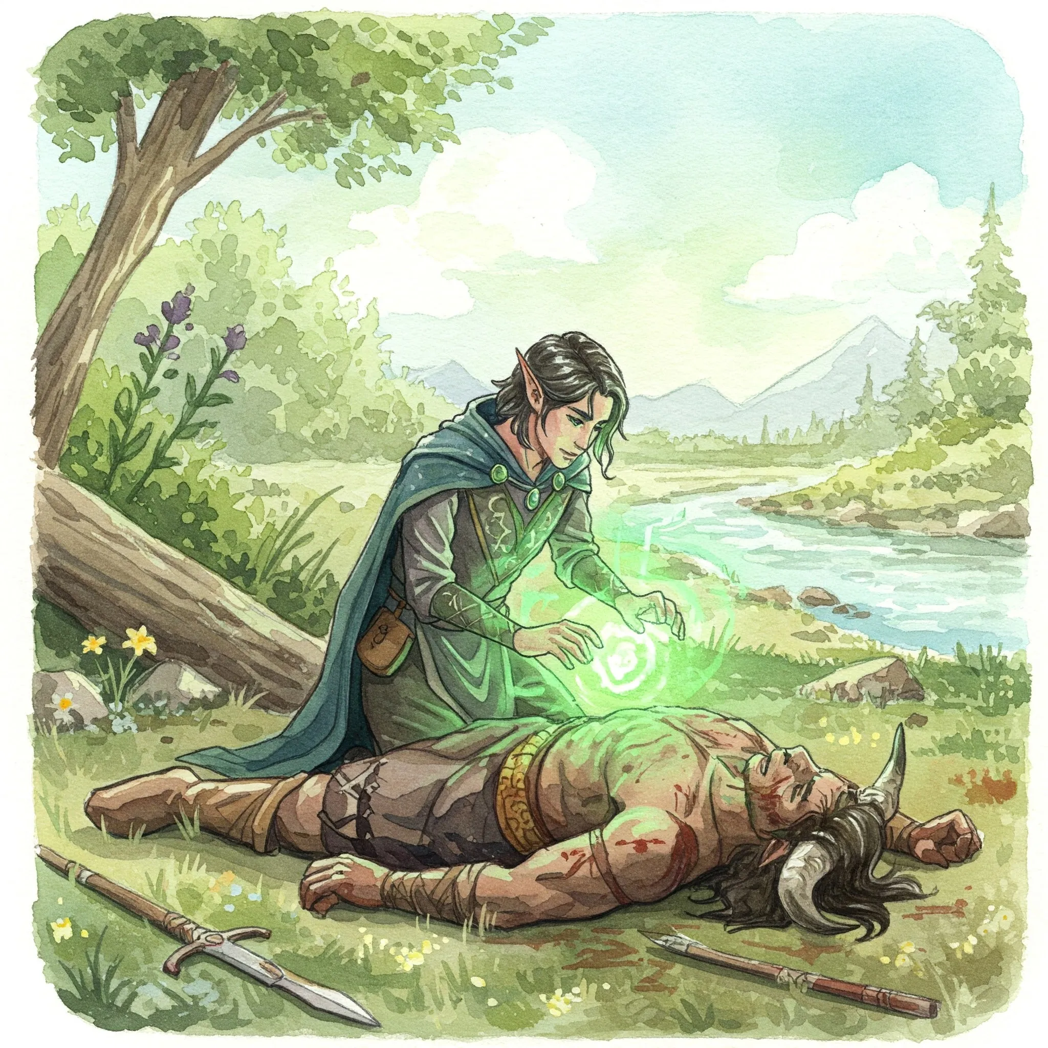 Arevon leczy rany Orestesa