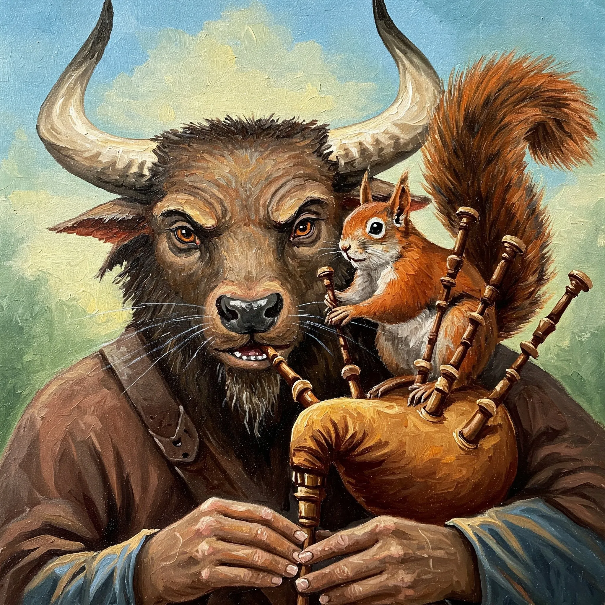 Orestes grający na dudach